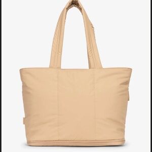 CALPAK Luka expandable tote in latte